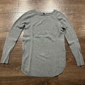 Halogen grey wool & cashmere sweater